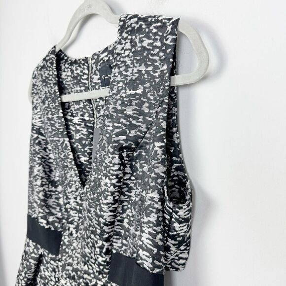 ASOS | NEW Silver & Black Cutout Back V-Neck Mini Dress Women’s Size 12 - Picture 2 of 9